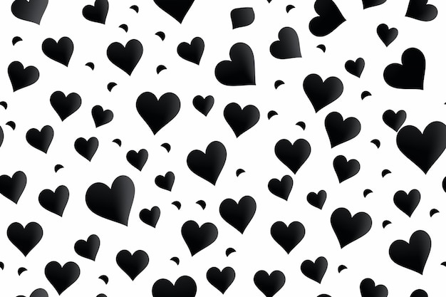 a black and white heart design background
