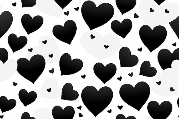 a black and white heart design background