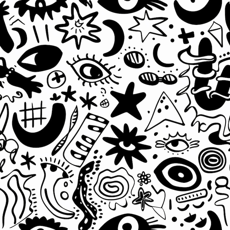 Photo a black and white illustration of a black and white theme with the word quot the word quot on it