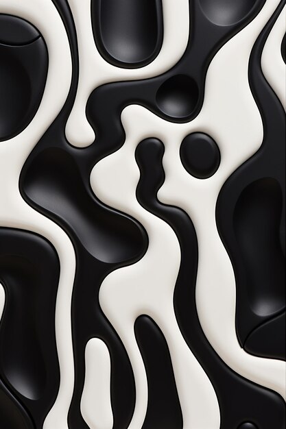Черно-белое изображение черно-белого абстрактного узора.