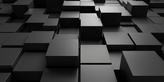 Черно-белое изображение черно-белого кубического фона