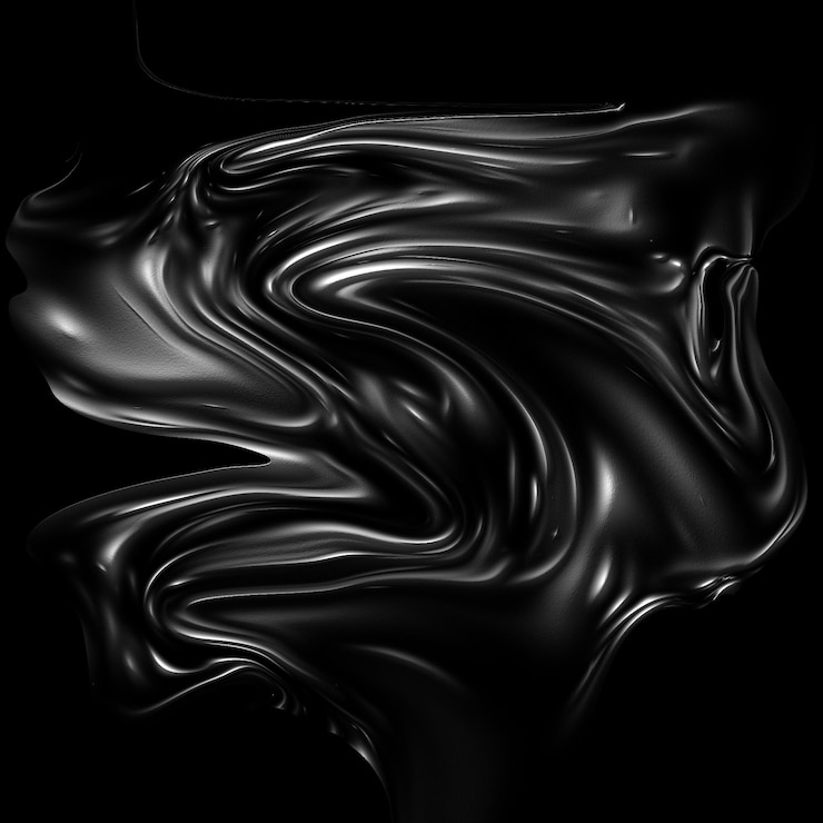 Photo a black and white image of a black and white liquid