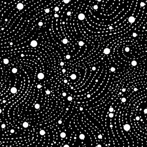 Photo a black and white image of a bunch of dots generative ai