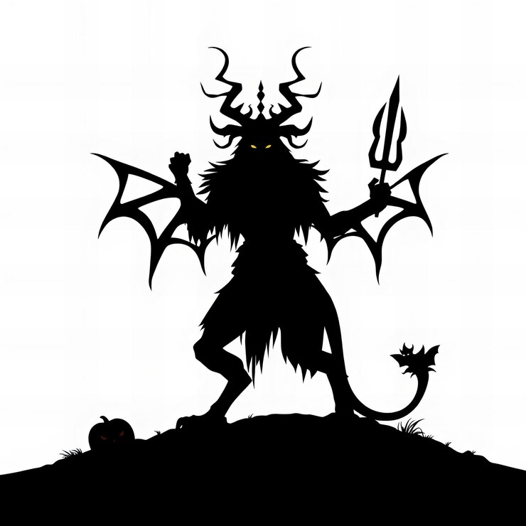 फोटो a black and white image of a monster with a dragon on his head