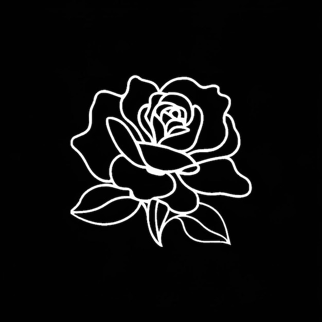 Photo a black and white image of a rose