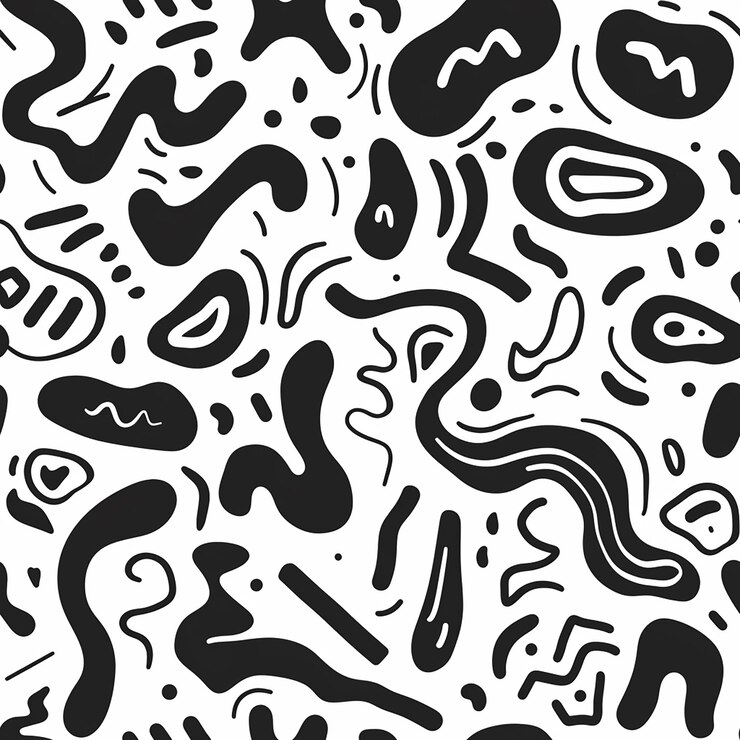 Photo a black and white image of a snake with a line of dots and the word snake