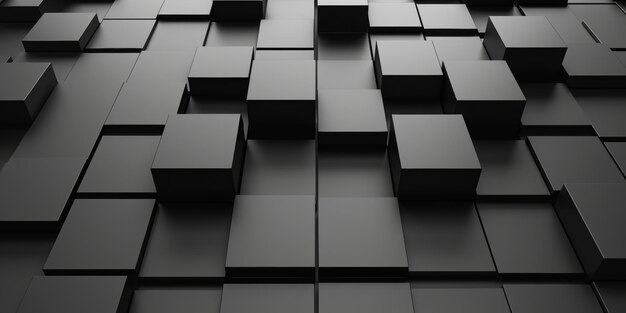 A black and white image of a wall made of black squares stock background