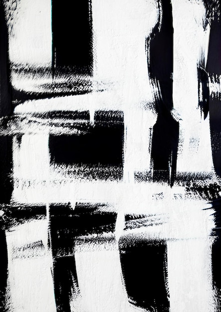 黒と白のインクの抽象的な背景の絵画