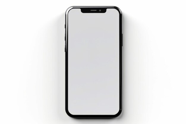 Photo black and white iphone case with white background and black frame generative ai