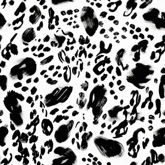 a black and white leopard print pattern with a lot of spots generative ai
