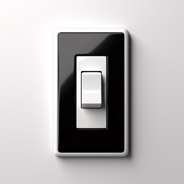 a black and white light switch