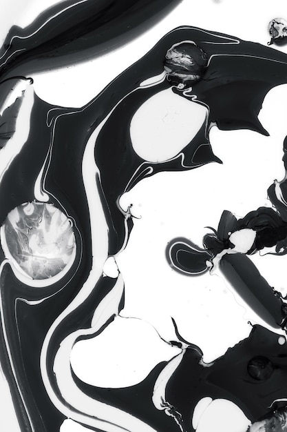 black and white liquid texture marble galaxy black inky artwork