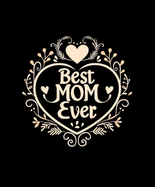 Photo a black and white logo for the best moms