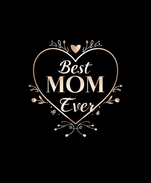 Photo a black and white logo for mom ever ever ever after