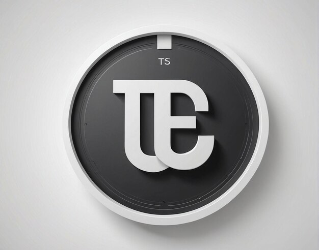 Photo a black and white logo with the letter t