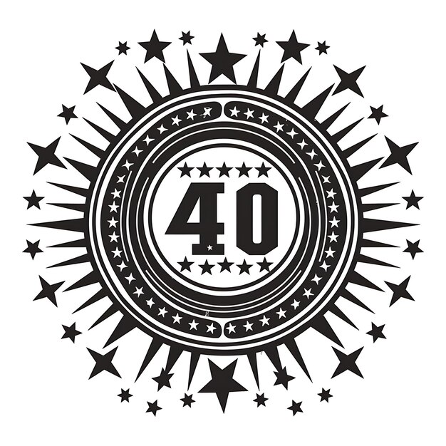 Photo a black and white logo with a number 30 on it