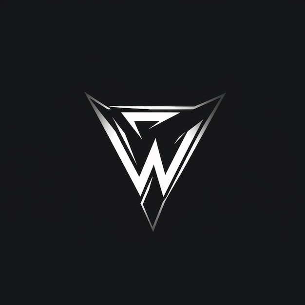 a black and white logo with a triangle on the top generative ai