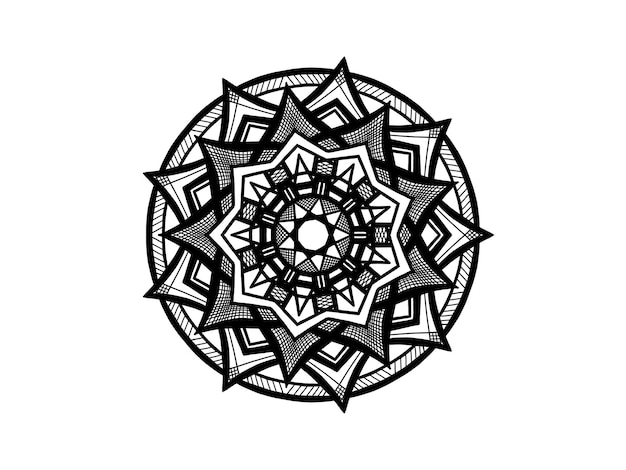 Photo black and white mandala for coloring