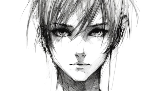 black and white manga boy cute and handsome anime boy