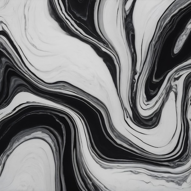 Black and white marble ink texture background