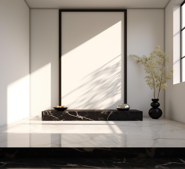 Black and White Marble Interior Design