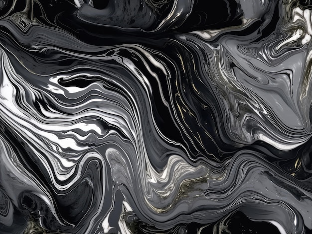 Black and white marble texture with a black background.