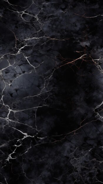 Black and white marble texture with copper veins