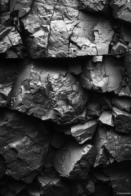 Black and white natural texture of stone and particles