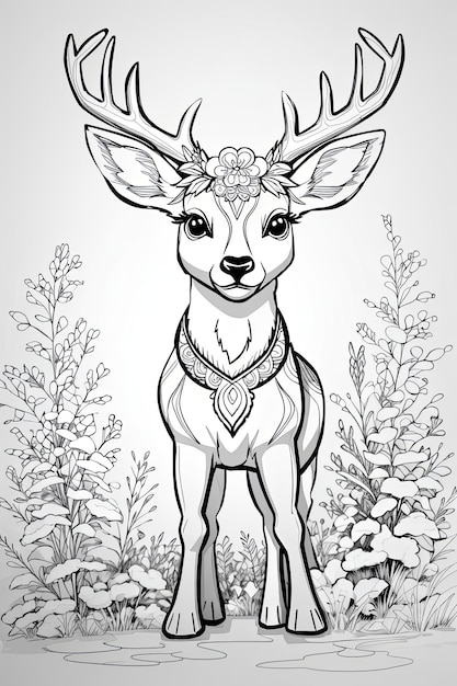 Native American Childrens Coloring Books: Cute Forest Wildlife