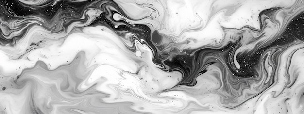 Black and white paint in a bowl