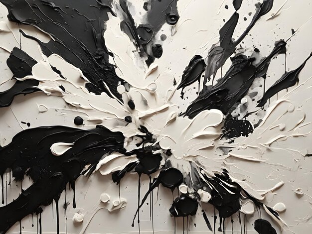 Black and white paint splash