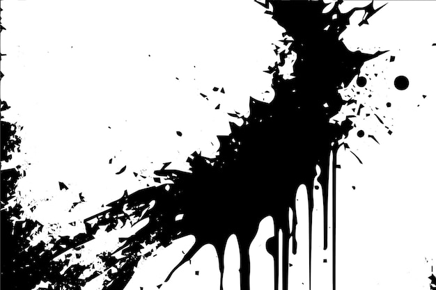 Black and white paint on a white background