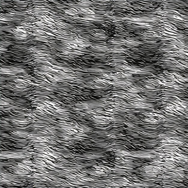Foto un motivo in bianco e nero di un tappeto con la trama della pelliccia.