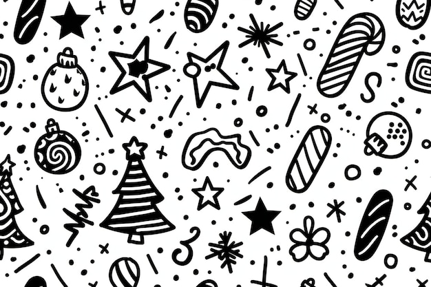 black and white pattern simple line art with thick lines and bold outlines the background is fille