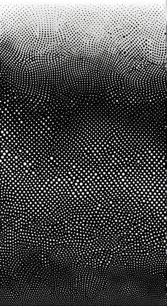 a black and white pattern with polka dots
