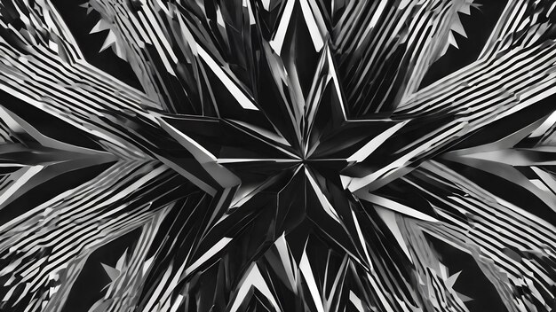 Photo black and white pattern with a star