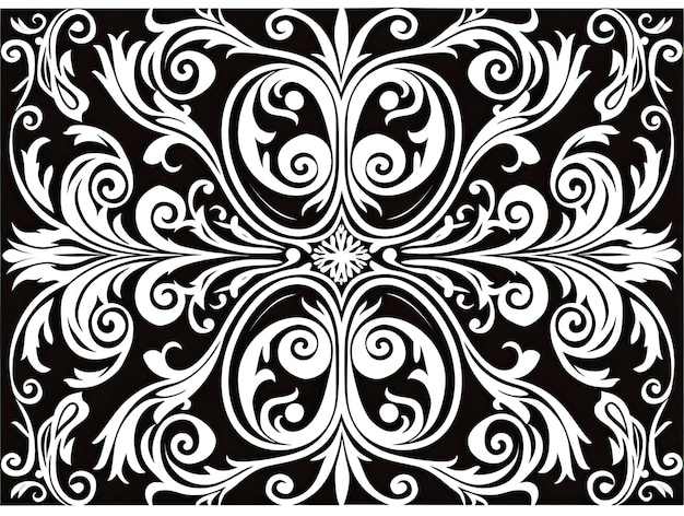 巻きの黒と白のパターン