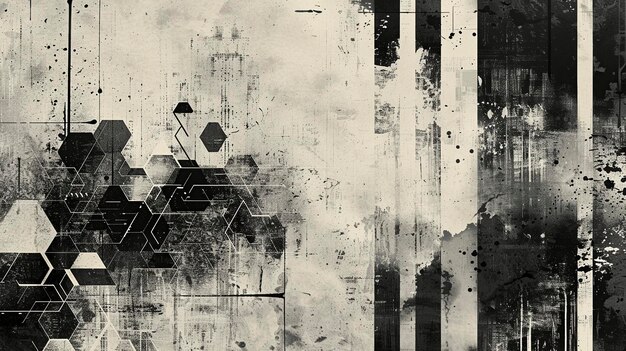 Photo a black and white photo of a black and white image of a object with a lot of lines