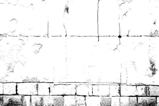 Photo a black and white photo of a brick wall with a white background with a line of a brick