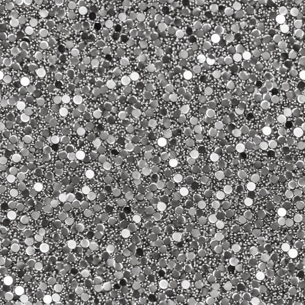 Photo a black and white photo of a bunch of silver glitter generative ai