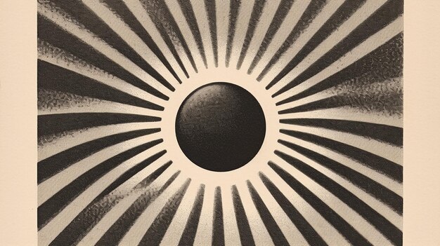 Foto una foto in bianco e nero di un cerchio con un centro nero