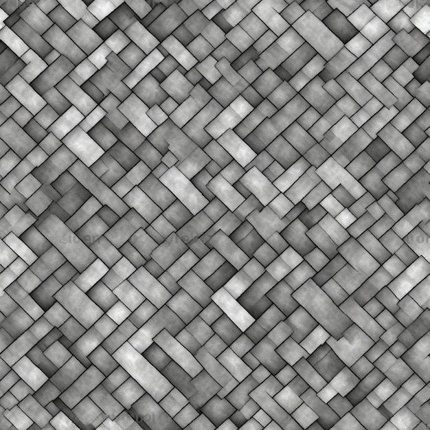 a black and white photo of a geometric pattern with a background of tiles.