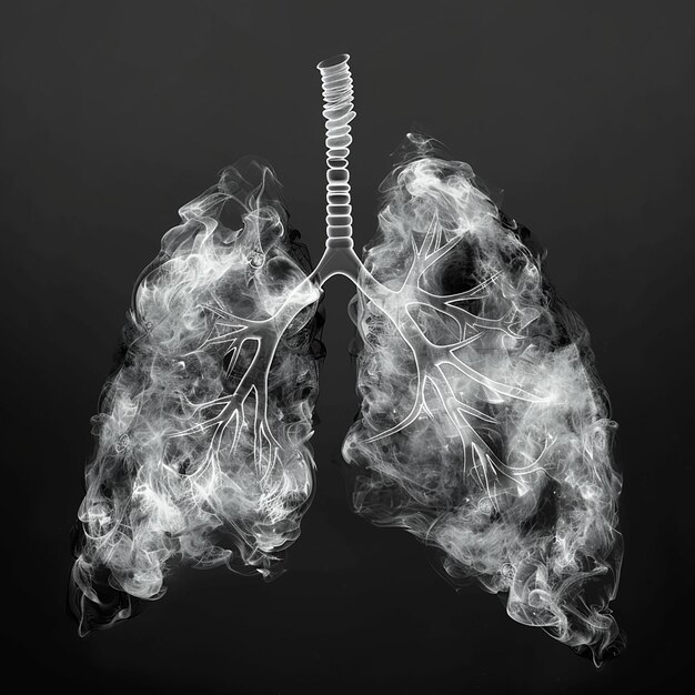 Photo a black and white photo of a human skeleton with a large body of smoke