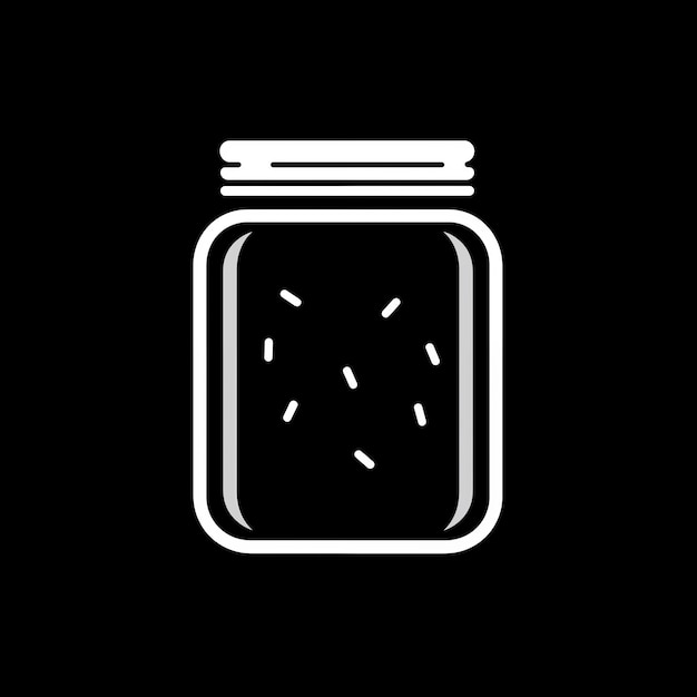 Photo a black and white photo of a jar with sprinkles generative ai