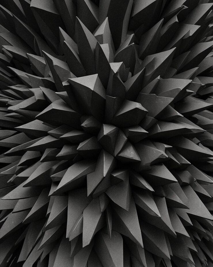 Photo a black and white photo of a large geometric geometric geometric geometric geometric and geometric geometric shapes