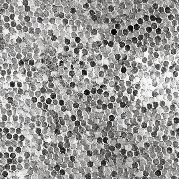 a black and white photo of a lot of circles on a wall generativ ai