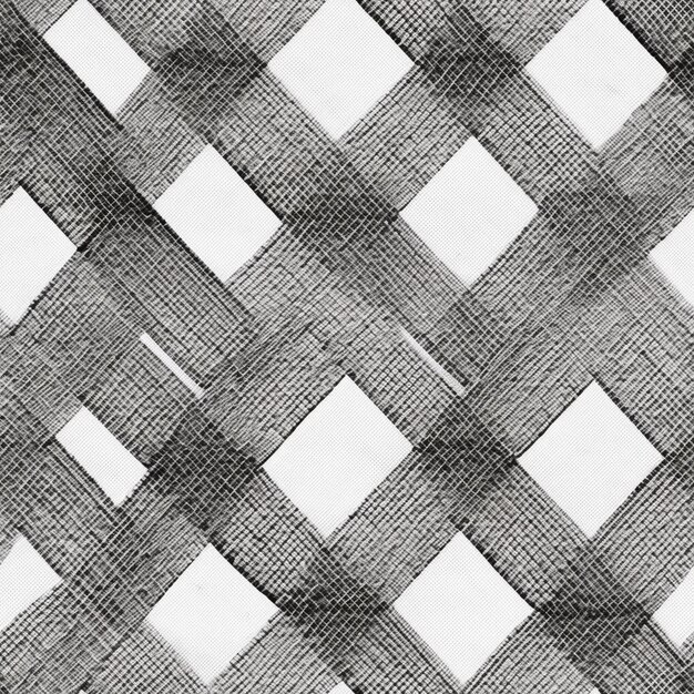Photo a black and white photo of a quilt with a pattern of squares.
