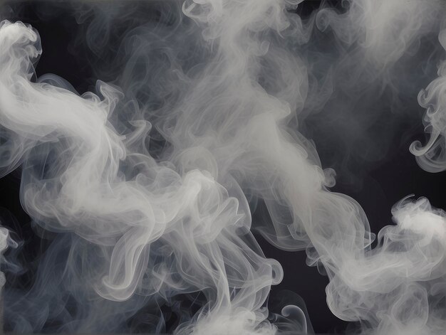 a black and white photo of smoke swirling in the air with a black background