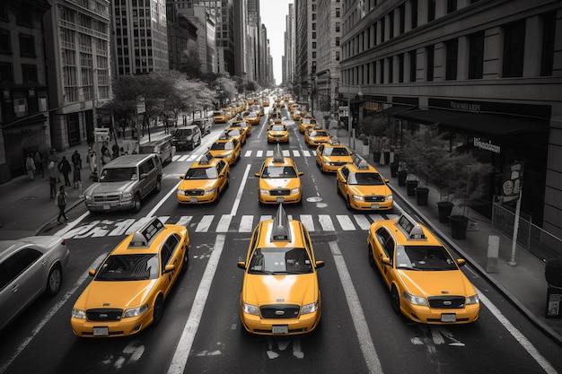 A black and white photo of a taxi cab with the word nyc on the top.