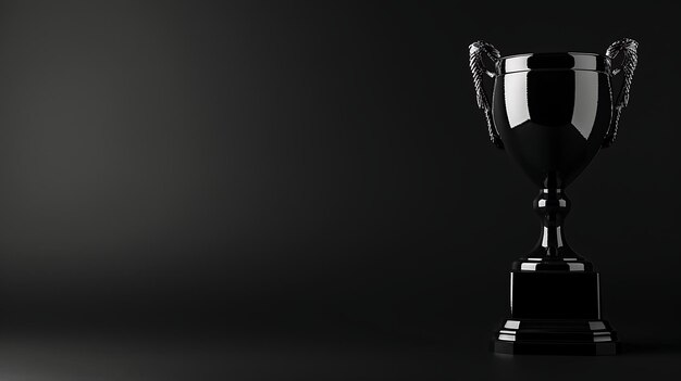 Photo a black and white photo of a trophy with the words quot trophy quot on it